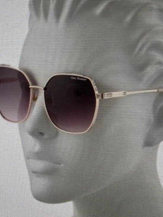 True Religion Women’s Sunglasses Geo Thin Gold? Pink Diamonds NWT